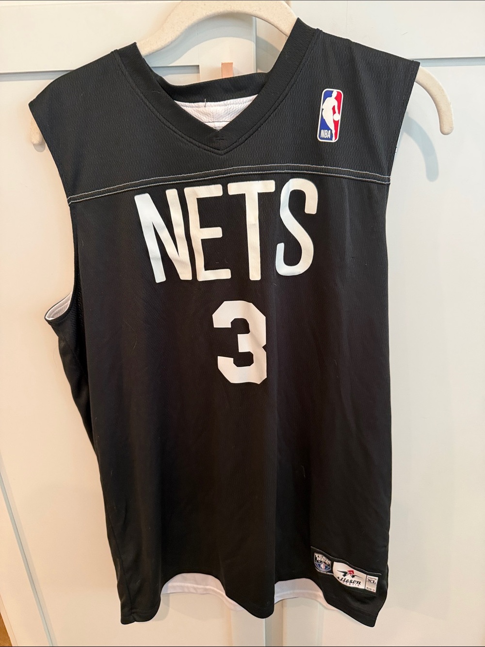 NBA Nets Black White #3 Youth Jersey